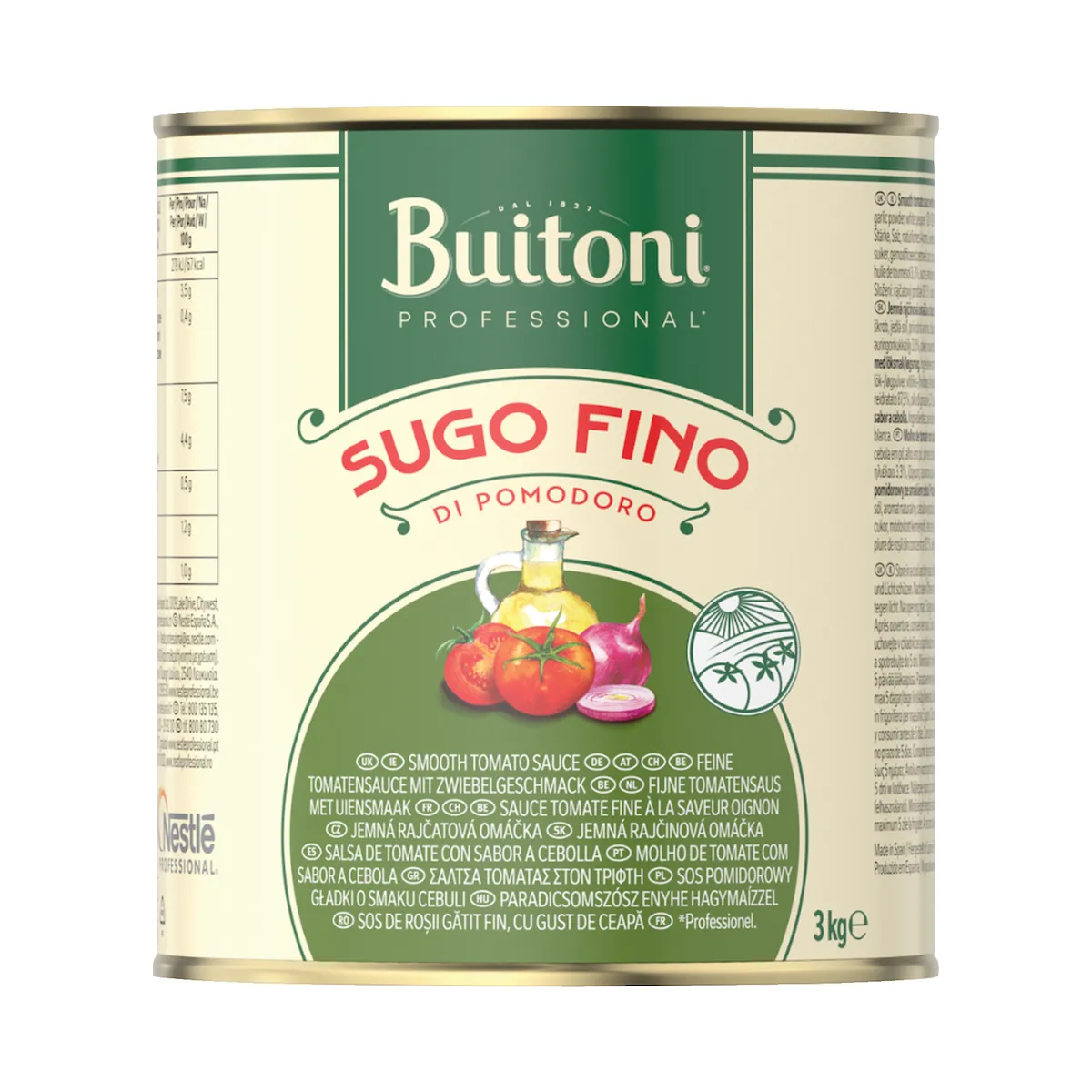 SAUCE TOMATE FINE - SUGO DI POMODORO FINO - 3KG