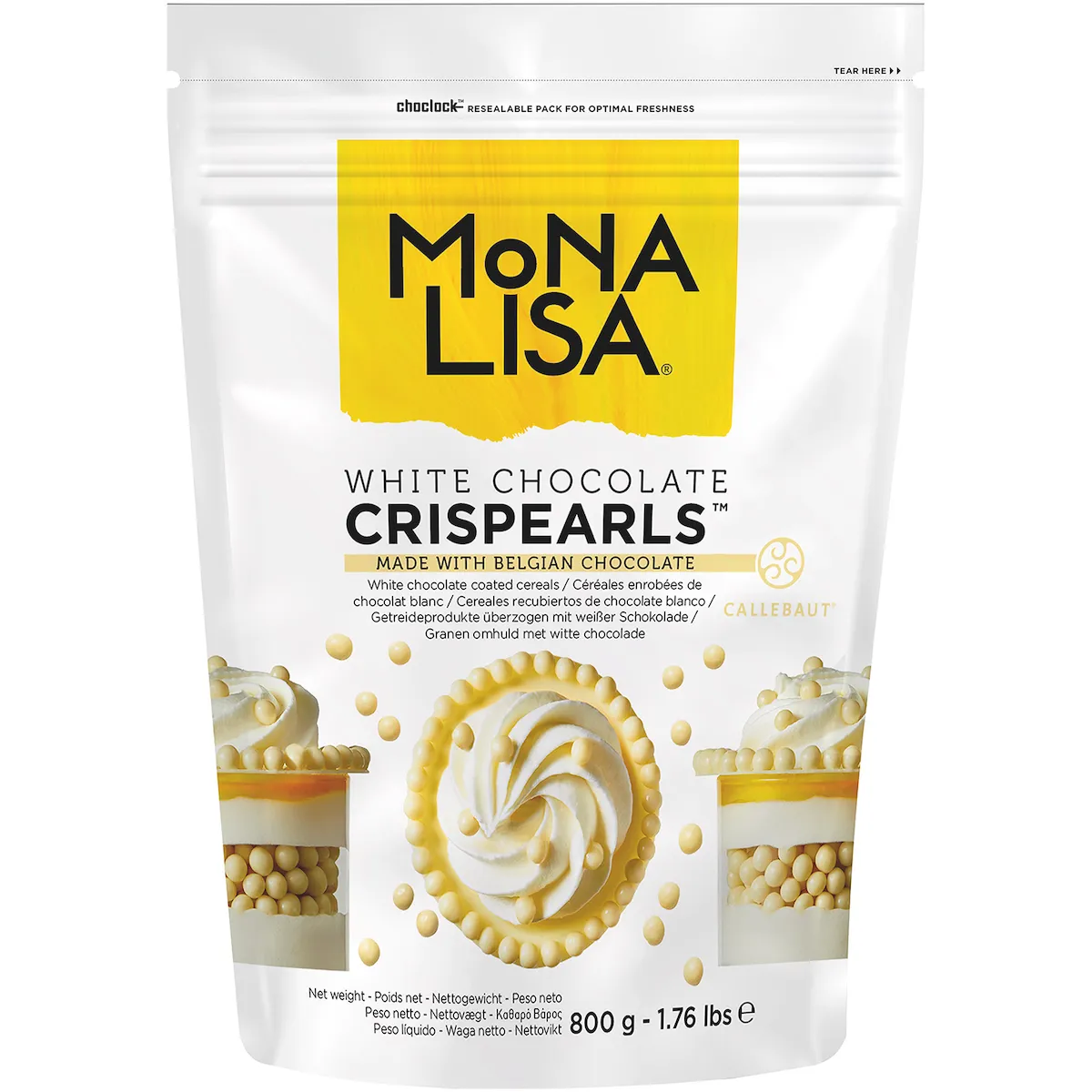 CRISPEARLS CHOCOLAT BLANC BOITE 800G