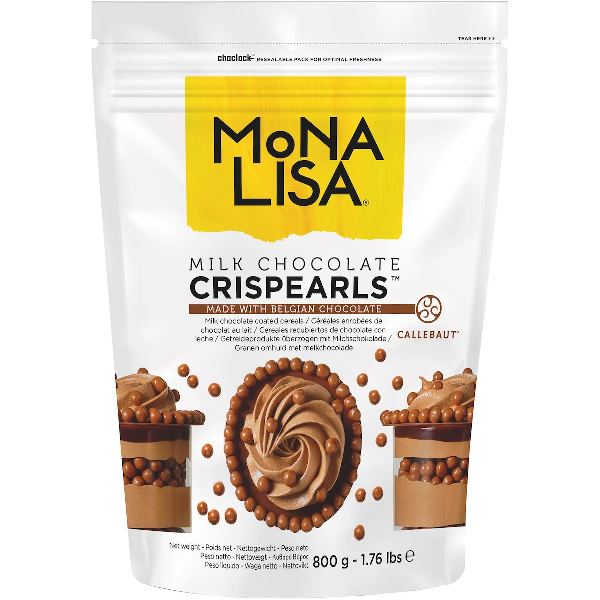 CRISPEARLS CHOCOLAT LAIT BOITE 800G