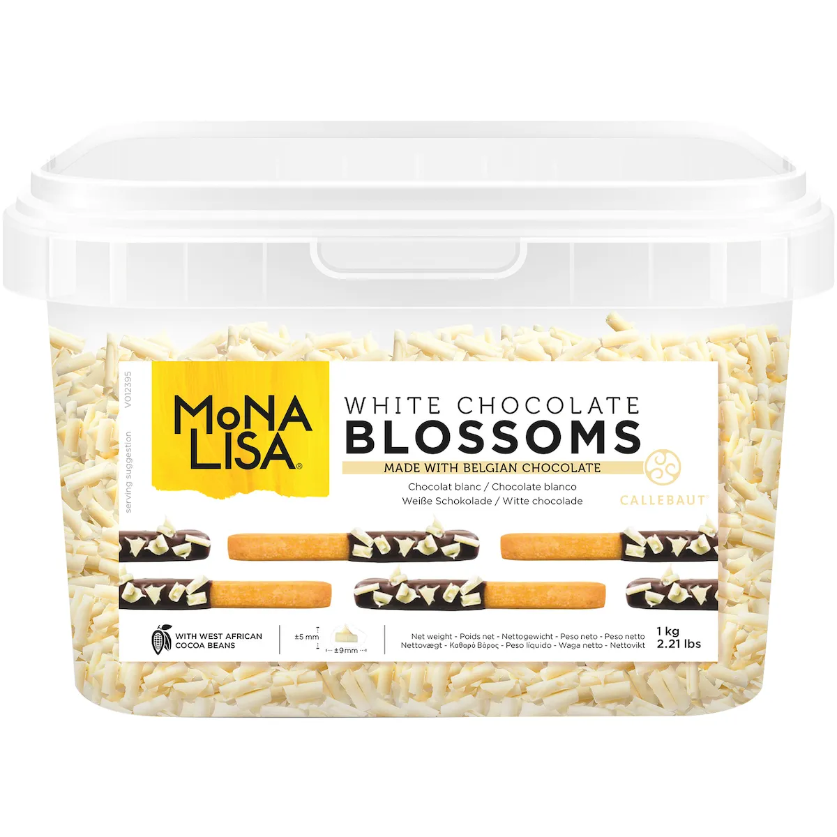 COPEAUX DE CHOCOLAT BLANC BLOSSOMS BOITE 1KG