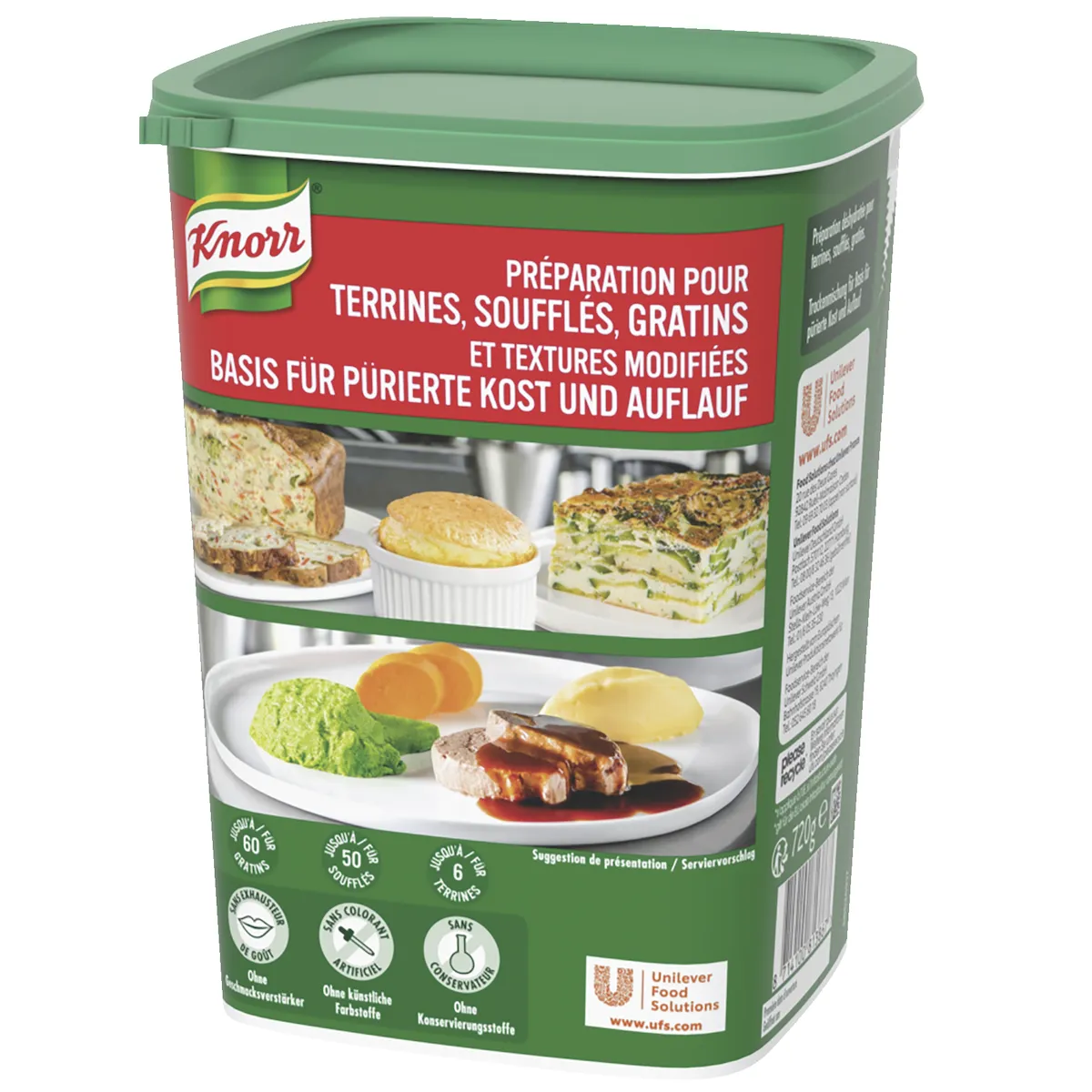 PREPARATION POUR TERRINES, SOUFFLES ET GRATINS - BOITE 720G