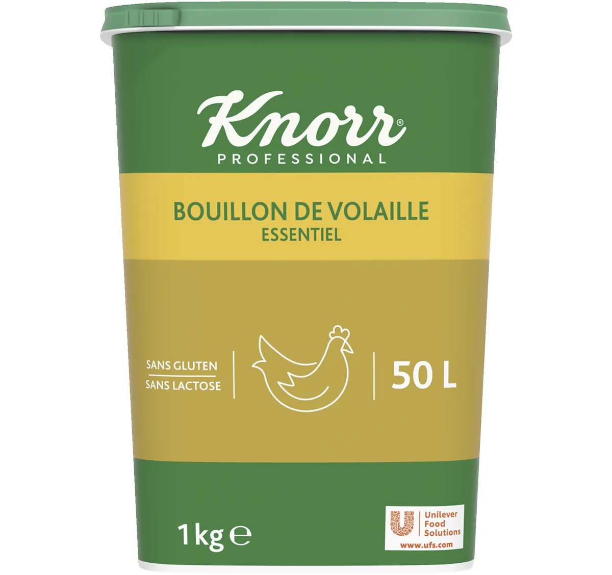 KNORR ESSENTIEL 1-2-3 BOUILLON DE VOLAILLE 50L - BTE 1KG