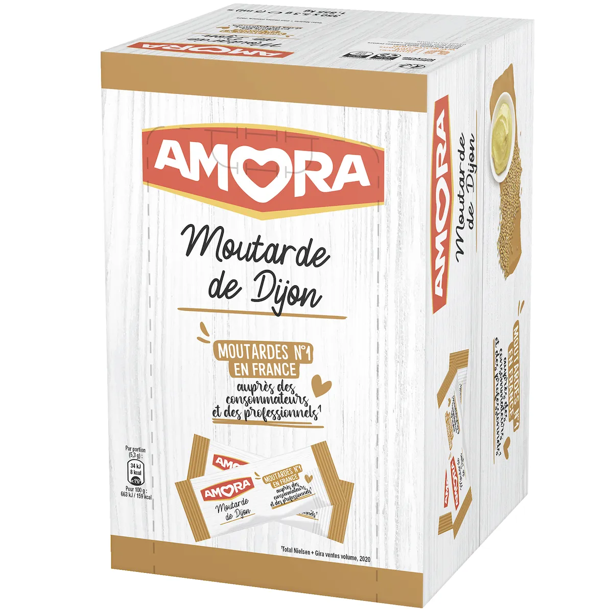 MOUTARDE DE DIJON - CARTON DE 350 DOSETTES DE 5ML