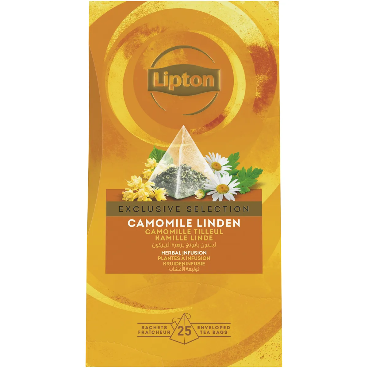 LIPTON EXCLUSIVE INFUSION CAMOMILLE TILLEUL - 25 SACHETS PYRAMIDES