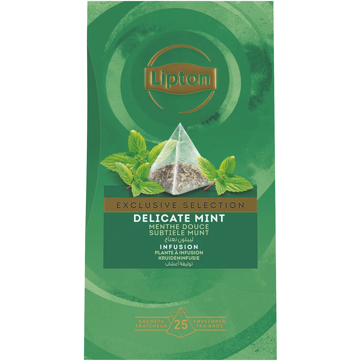 LIPTON EXCLUSIVE SELECTION INFUSION MENTHE DOUCE - 25 SACHETS PYRAMIDES
