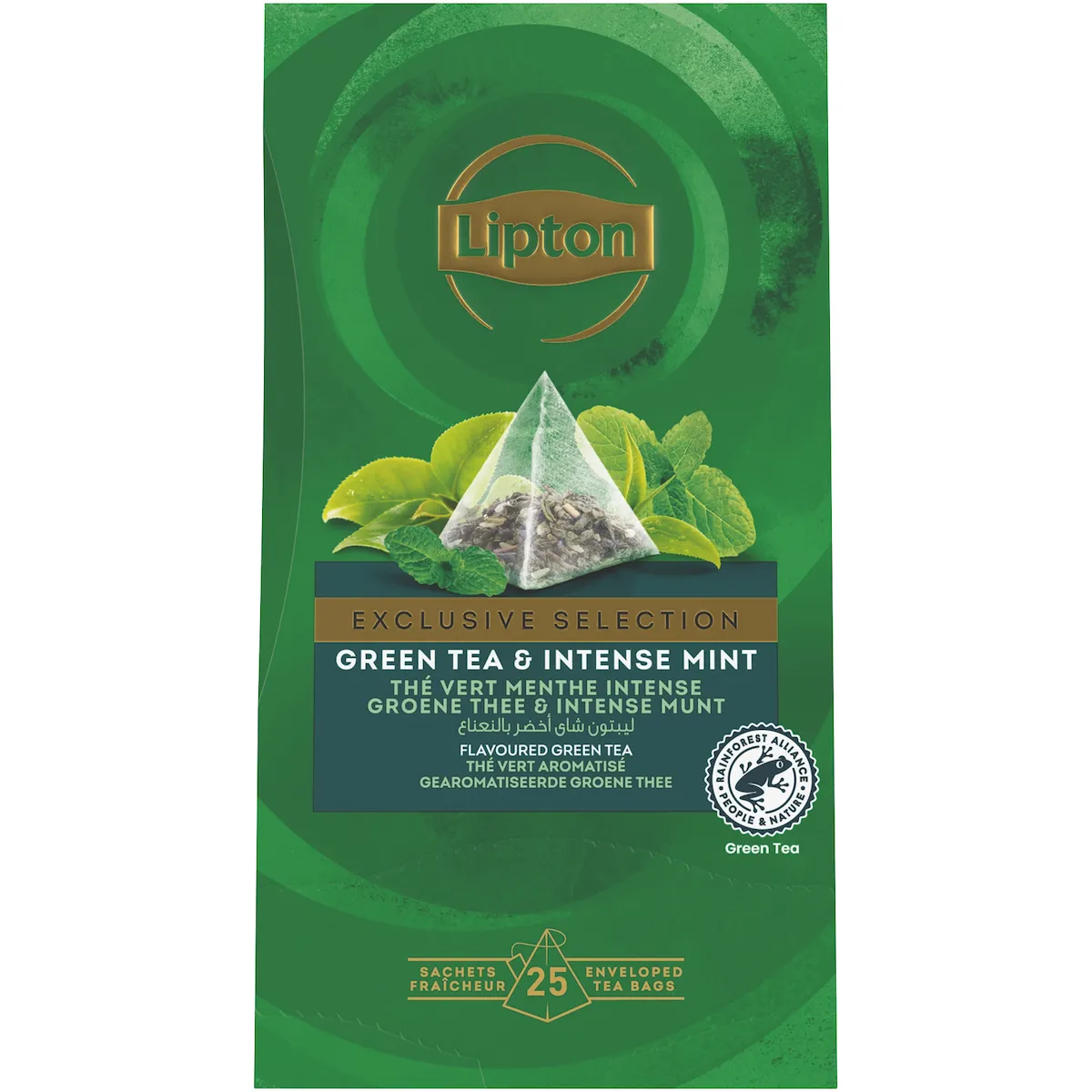 LIPTON EXCLUSIVE SELECTION THE VERT MENTHE INTENSE - 25 SACHETS PYRAMIDES