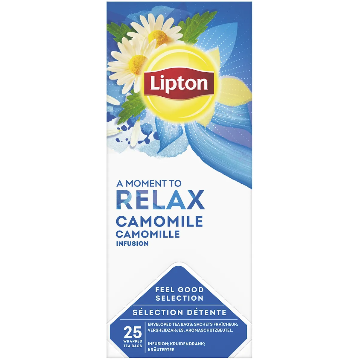 LIPTON FEEL GOOD SELECTION INFUSION CAMOMILLE - BOITE 25 SACHETS FRAICHEUR